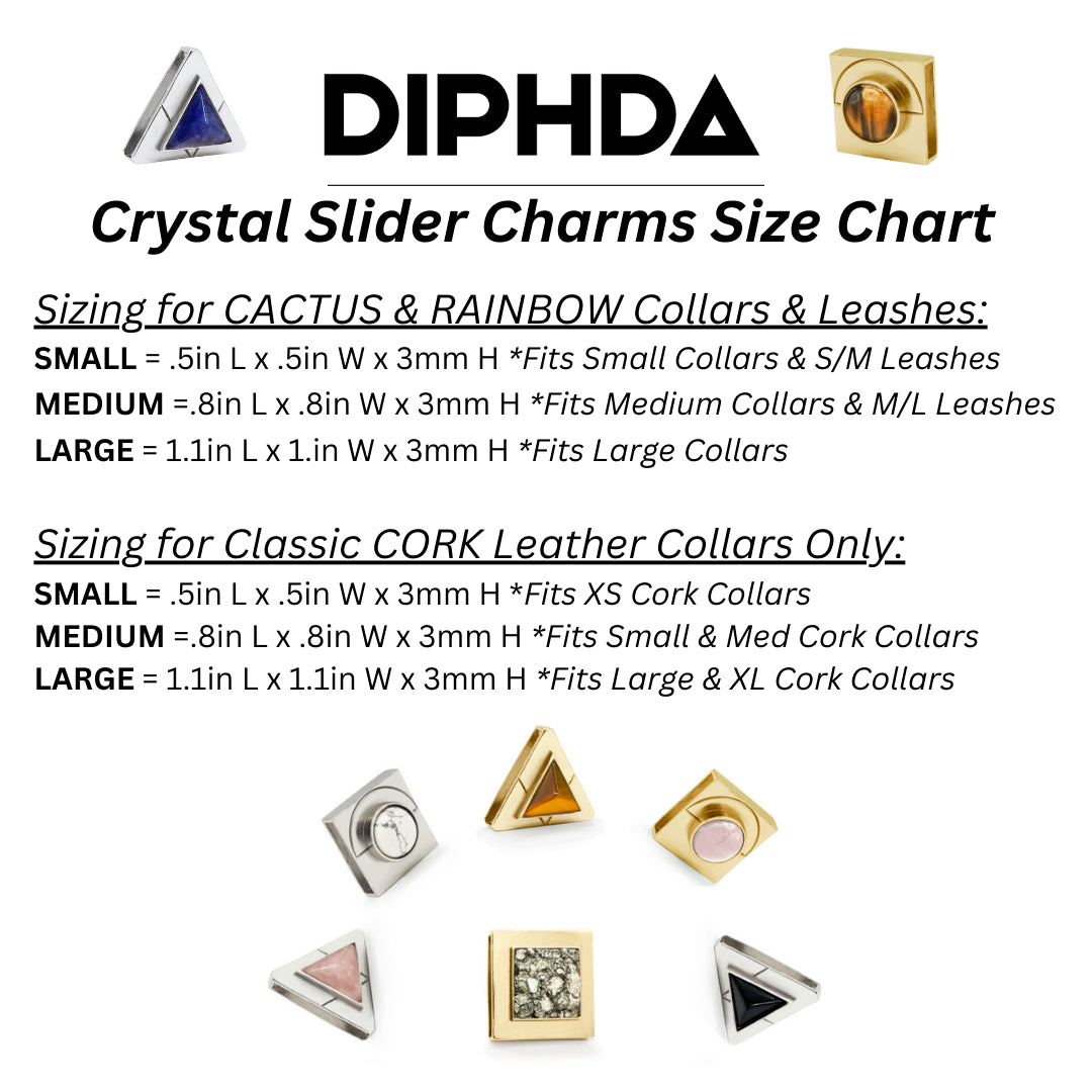 Howlite Triangle Crystal Charm – Gold or Silver for Pets & People