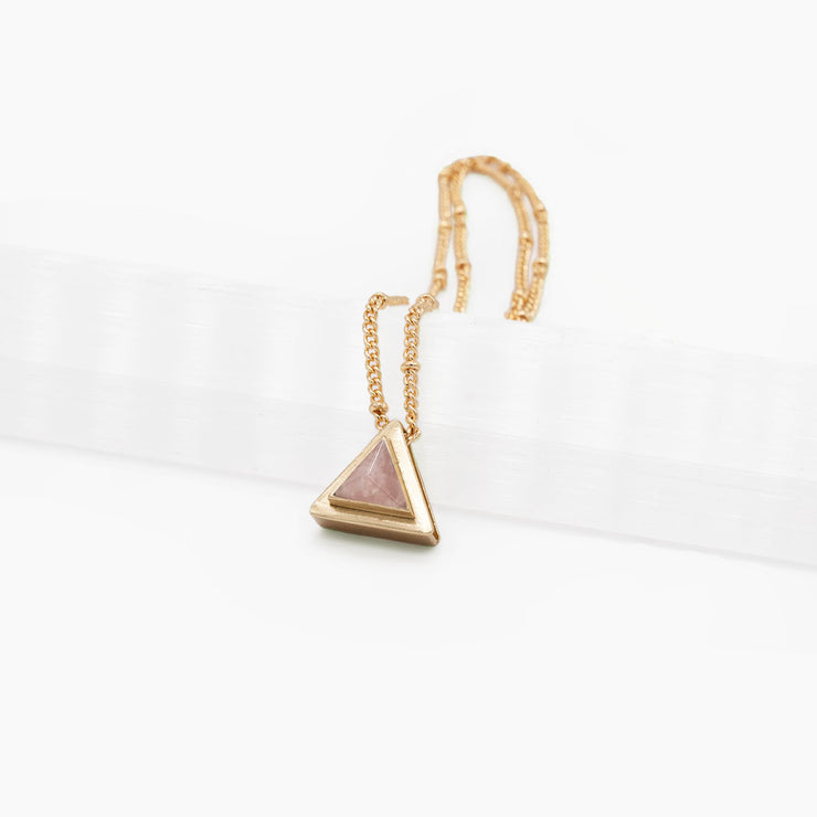 The DIPHDA Satellite Gold Necklace. Adorned with a custom trillion cut ...